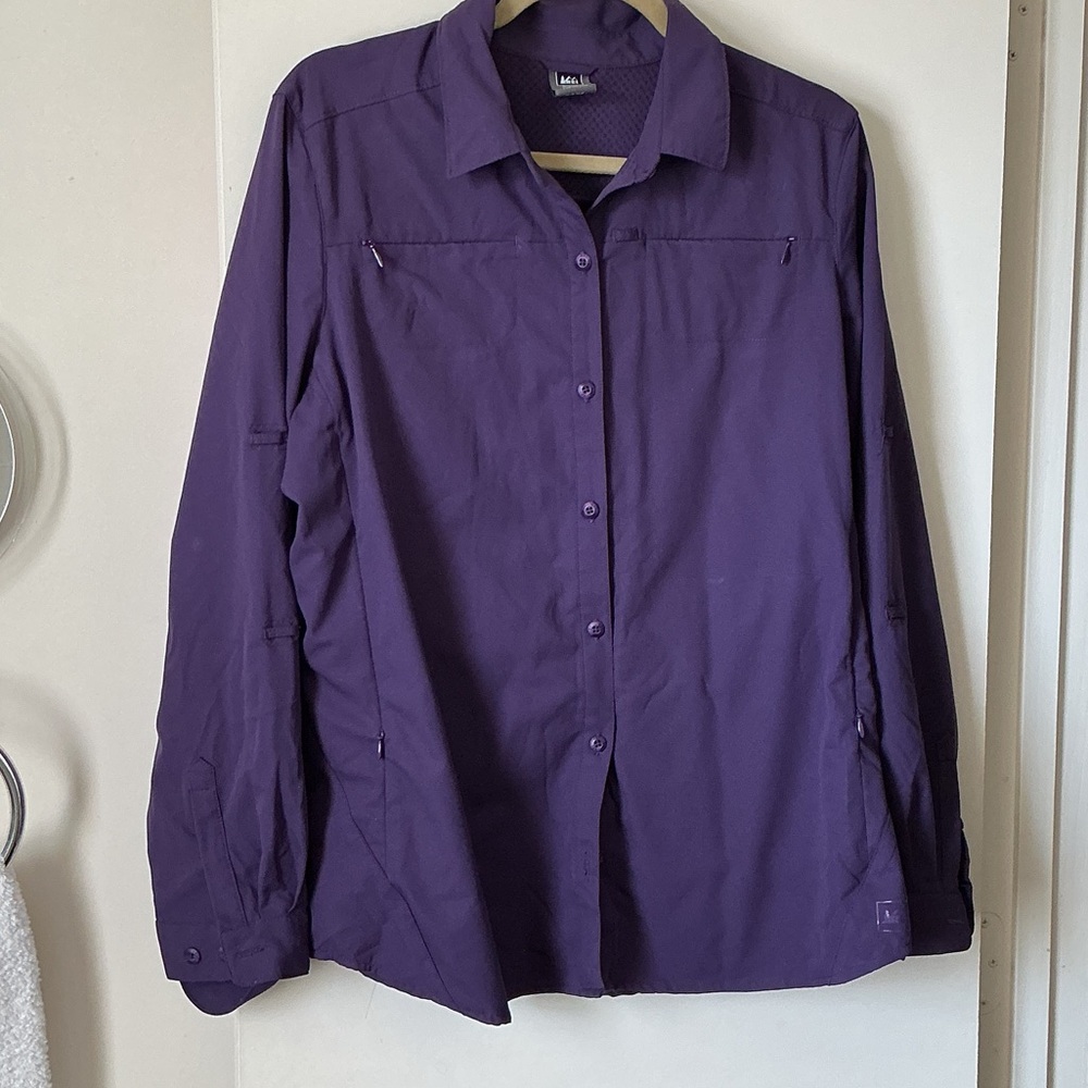 Purple Button-Up Shirt by REÍ
